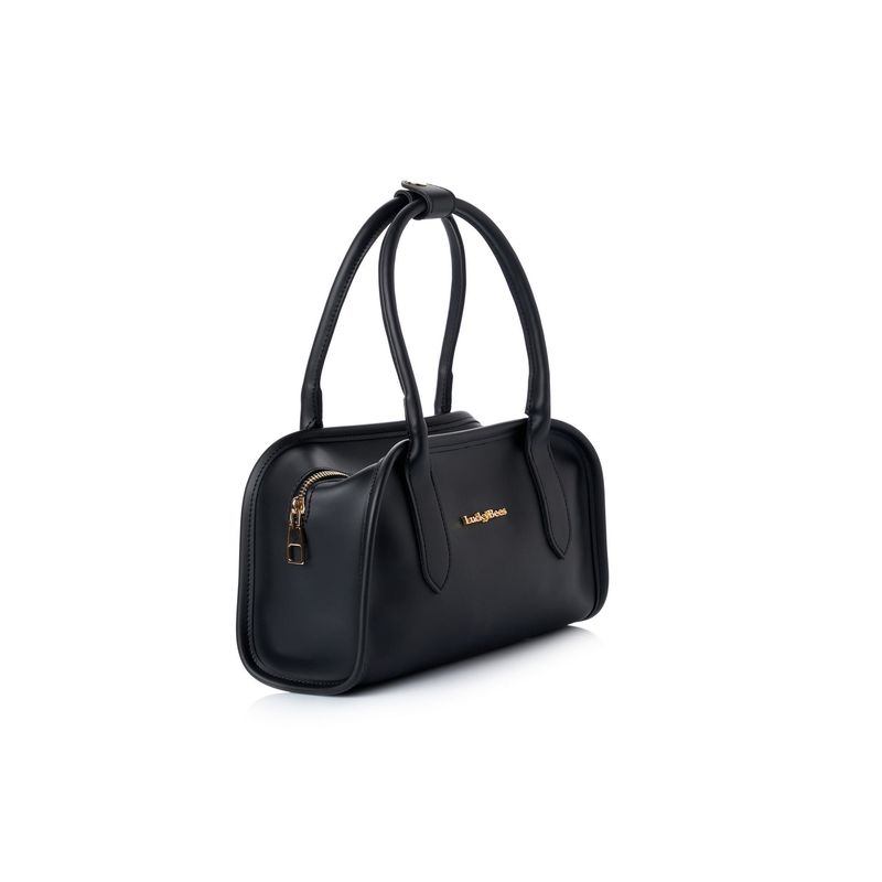Fashion, accesorii si bijuterii - Femei - Accesorii femei - Genti si rucsacuri femei - Geantă de umăr Lucky Bees, piele, 11 x 28 x 16 cm, negru, 671LKB2218 - Infinity.ro