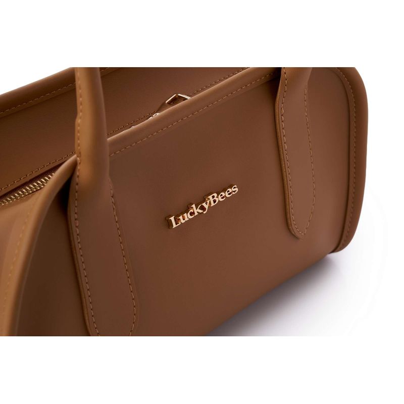 Fashion, accesorii si bijuterii - Femei - Accesorii femei - Genti si rucsacuri femei - Geantă de umăr Lucky Bees, piele, 11 x 28 x 16 cm, muștar, 671LKB2204 - Infinity.ro