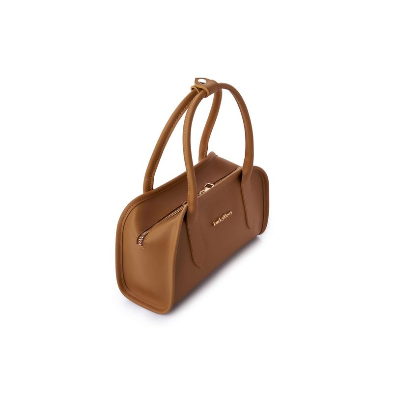 Fashion, accesorii si bijuterii - Femei - Accesorii femei - Genti si rucsacuri femei - Geantă de umăr Lucky Bees, piele, 11 x 28 x 16 cm, muștar, 671LKB2204 - Infinity.ro