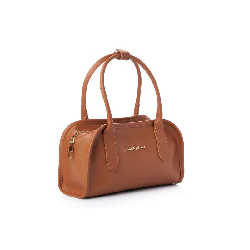 Fashion, accesorii si bijuterii - Femei - Accesorii femei - Genti si rucsacuri femei - Geantă de umăr Lucky Bees, piele, 11 x 28 x 16 cm, tan, 671LKB2220 - Infinity.ro