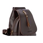 Fashion, accesorii si bijuterii - Femei - Accesorii femei - Genti si rucsacuri femei - Rucsac Lucky Bees, piele, 8 x 23 x 33 cm, maro, 671LKB2128 - Infinity.ro