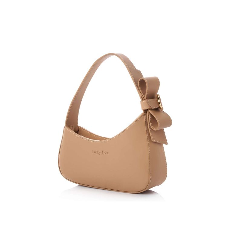 Fashion, accesorii si bijuterii - Femei - Accesorii femei - Genti si rucsacuri femei - Geantă de umăr Lucky Bees, piele, 7 x 26 x 18 cm, camel, 671LKB2165 - Infinity.ro