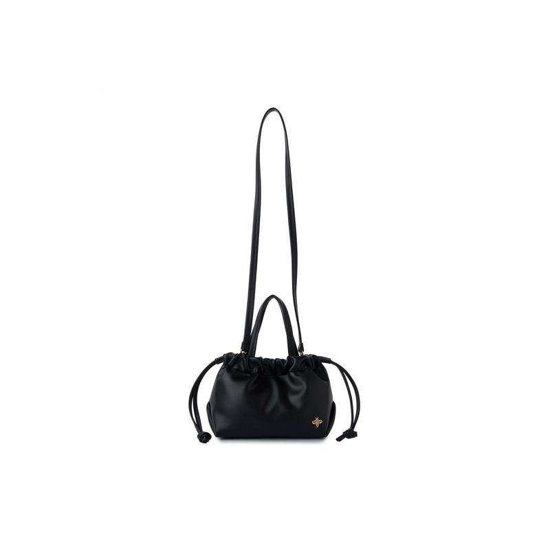 Fashion, accesorii si bijuterii - Femei - Accesorii femei - Genti si rucsacuri femei - Geantă Lucky Bees, piele, 12 x 20 cm, negru, 671LKB2186 - Infinity.ro