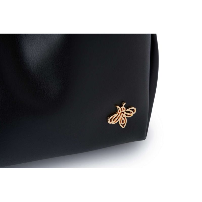 Fashion, accesorii si bijuterii - Femei - Accesorii femei - Genti si rucsacuri femei - Geantă Lucky Bees, piele, 12 x 20 cm, negru, 671LKB2186 - Infinity.ro