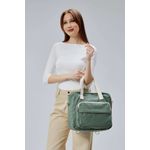 Fashion, accesorii si bijuterii - Femei - Accesorii femei - Genti si rucsacuri femei - Tote bag Lucky Bees, 33 x 30 x 10 cm, verde, 421BRG2246 - Infinity.ro