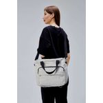 Fashion, accesorii si bijuterii - Femei - Accesorii femei - Genti si rucsacuri femei - Tote bag Lucky Bees, 33 x 30 x 10 cm, gri, 421BRG2250 - Infinity.ro