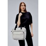 Fashion, accesorii si bijuterii - Femei - Accesorii femei - Genti si rucsacuri femei - Tote bag Lucky Bees, 33 x 30 x 10 cm, gri, 421BRG2250 - Infinity.ro
