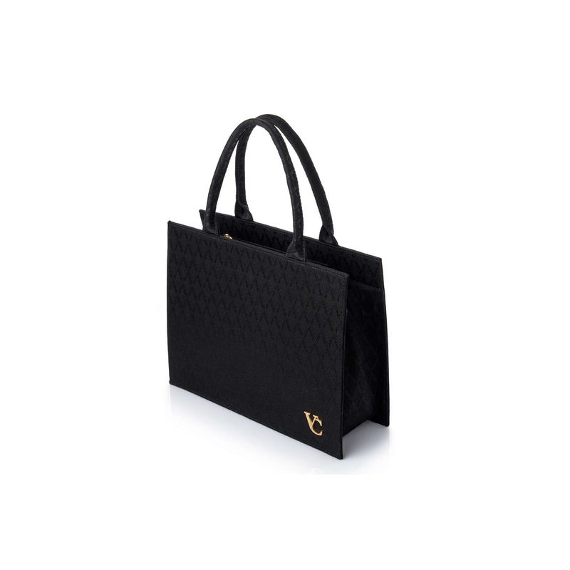 Fashion, accesorii si bijuterii - Femei - Accesorii femei - Genti si rucsacuri femei - Tote bag Lucky Bees, piele, 15 x 38 x 30 cm, negru, 946VNC1353 - Infinity.ro