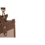 Fashion, accesorii si bijuterii - Femei - Accesorii femei - Genti si rucsacuri femei - Tote bag Lucky Bees, piele, 12 x 25 x 20 cm, crem și bej-cenușiu, 946VNC1217 - Infinity.ro