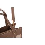 Fashion, accesorii si bijuterii - Femei - Accesorii femei - Genti si rucsacuri femei - Tote bag Lucky Bees, piele, 12 x 25 x 20 cm, crem și bej-cenușiu, 946VNC1217 - Infinity.ro