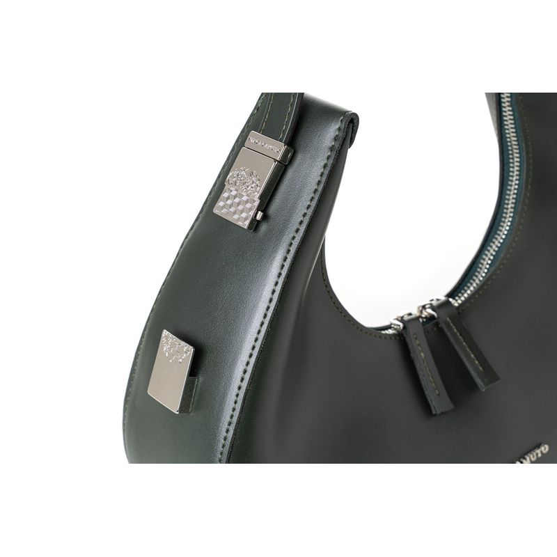 Fashion, accesorii si bijuterii - Femei - Accesorii femei - Genti si rucsacuri femei - Geantă de umăr Lucky Bees, piele, 8 x 32 x 26 cm, închis verde, 946VNC1110 - Infinity.ro