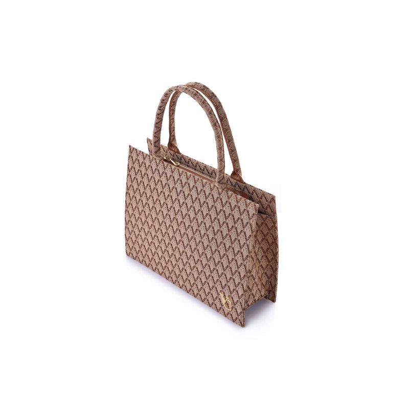 Fashion, accesorii si bijuterii - Femei - Accesorii femei - Genti si rucsacuri femei - Tote bag Lucky Bees, piele, 15 x 38 x 30 cm, bej-cenușiu, 946VNC1367 - Infinity.ro