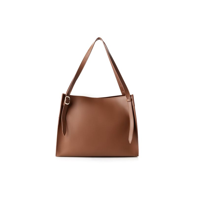 Fashion, accesorii si bijuterii - Femei - Accesorii femei - Genti si rucsacuri femei - Tote bag Lucky Bees, piele, 15 x 35 x 27 cm, tan, 946VNC1304 - Infinity.ro