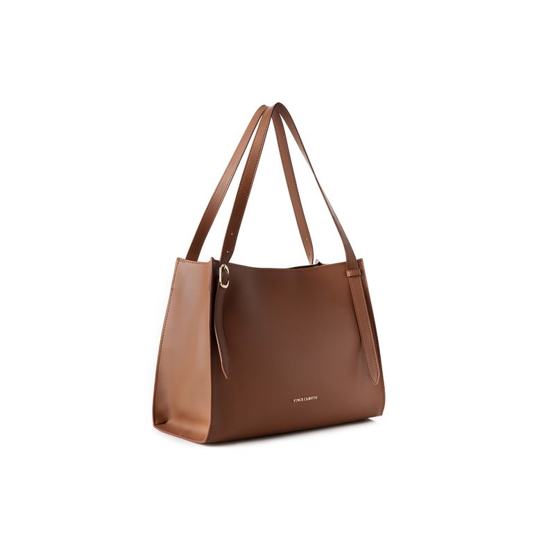 Fashion, accesorii si bijuterii - Femei - Accesorii femei - Genti si rucsacuri femei - Tote bag Lucky Bees, piele, 15 x 35 x 27 cm, tan, 946VNC1304 - Infinity.ro