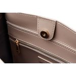 Fashion, accesorii si bijuterii - Femei - Accesorii femei - Genti si rucsacuri femei - Tote bag Lucky Bees, piele, 15 x 35 x 27 cm, bej-cenușiu, 946VNC1303 - Infinity.ro