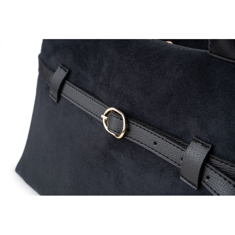 Fashion, accesorii si bijuterii - Femei - Accesorii femei - Genti si rucsacuri femei - Tote bag Lucky Bees, piele, 17 x 40 x 26 cm, negru, 946VNC1312 - Infinity.ro