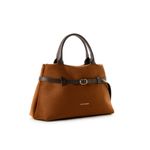 Fashion, accesorii si bijuterii - Femei - Accesorii femei - Genti si rucsacuri femei - Tote bag Lucky Bees, piele, 17 x 40 x 26 cm, maro, 946VNC1313 - Infinity.ro