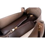 Fashion, accesorii si bijuterii - Femei - Accesorii femei - Genti si rucsacuri femei - Tote bag Lucky Bees, piele, 14 x 32 x 28 cm, bej-cenușiu, 946VNC1186 - Infinity.ro