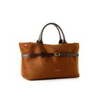 Fashion, accesorii si bijuterii - Femei - Accesorii femei - Genti si rucsacuri femei - Tote bag Lucky Bees, piele, 17 x 40 x 26 cm, maro, 946VNC1313 - Infinity.ro