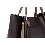 Fashion, accesorii si bijuterii - Femei - Accesorii femei - Genti si rucsacuri femei - Tote bag Lucky Bees, piele, 14 x 32 x 28 cm, maro, 946VNC1184 - Infinity.ro