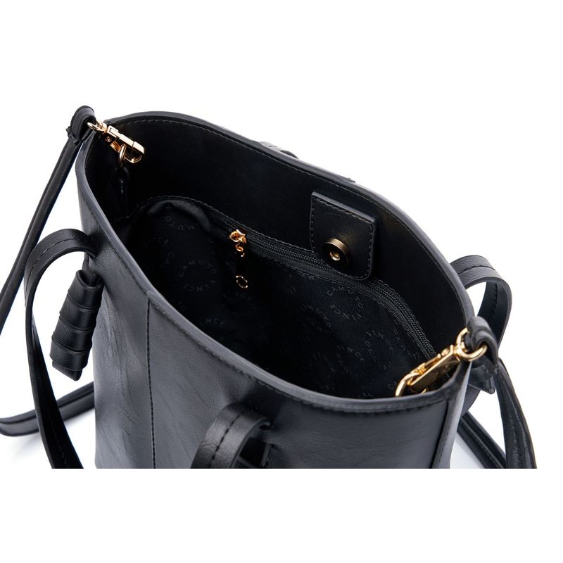 Fashion, accesorii si bijuterii - Femei - Accesorii femei - Genti si rucsacuri femei - Geantă de umăr Lucky Bees, piele, 14 x 30 x 23 cm, negru, 946VNC1320 - Infinity.ro