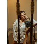 Fashion, accesorii si bijuterii - Femei - Accesorii femei - Genti si rucsacuri femei - Geantă crossbody Lucky Bees, piele, 7 x 13.5 x 17 cm, închis verde, 946VNC1159 - Infinity.ro