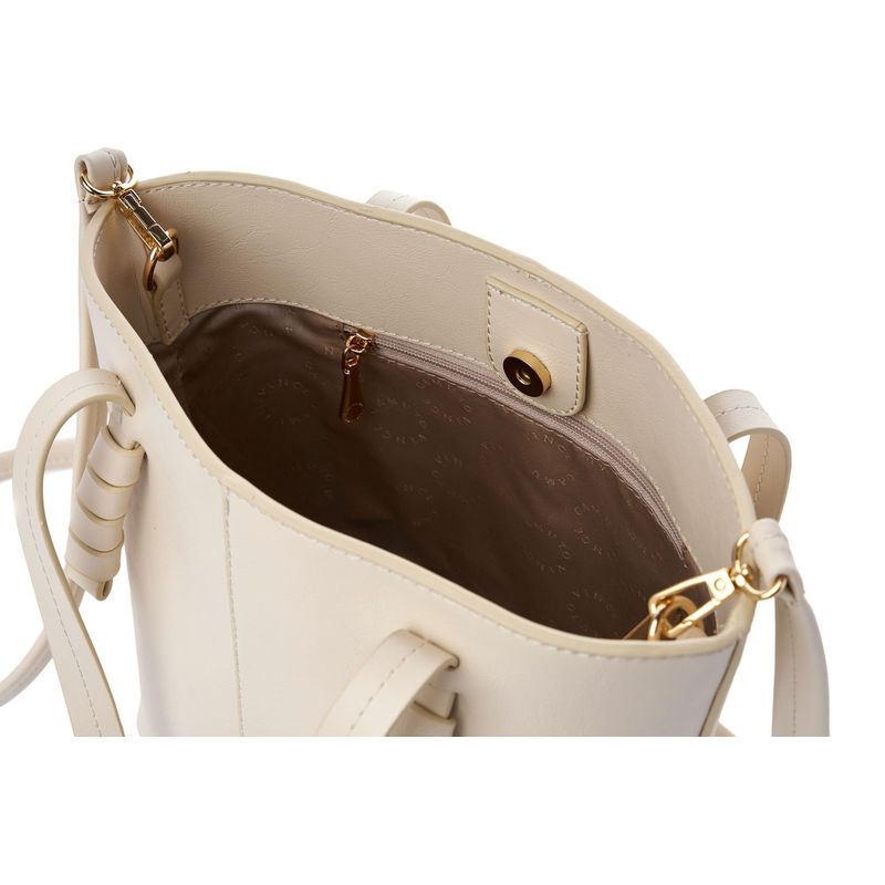 Fashion, accesorii si bijuterii - Femei - Accesorii femei - Genti si rucsacuri femei - Geantă de umăr Lucky Bees, piele, 14 x 30 x 23 cm, crem, 946VNC1321 - Infinity.ro