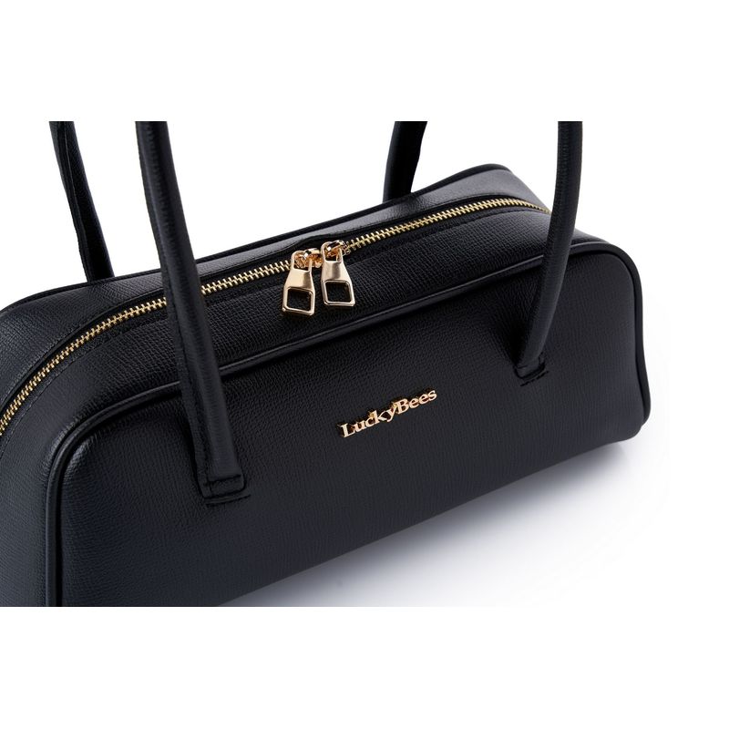 Fashion, accesorii si bijuterii - Femei - Accesorii femei - Genti si rucsacuri femei - Geantă de umăr Lucky Bees, piele, 11 x 33 x 13 cm, negru, 671LKB2223 - Infinity.ro