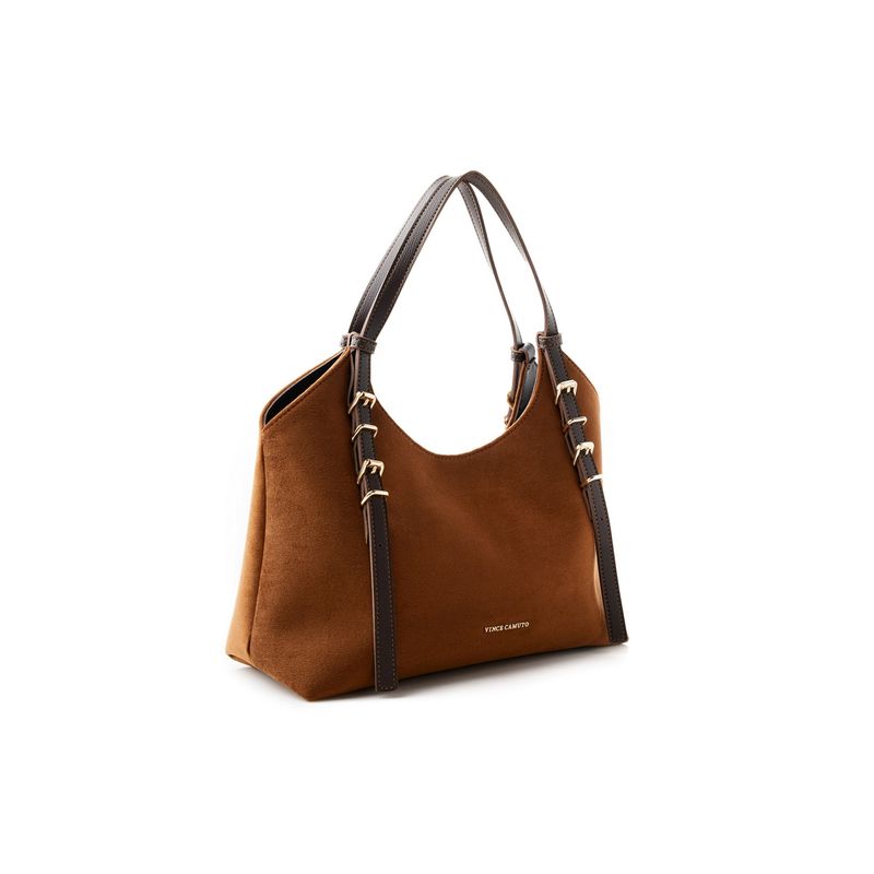 Fashion, accesorii si bijuterii - Femei - Accesorii femei - Genti si rucsacuri femei - Tote bag Lucky Bees, piele, 15 x 38 x 24 cm, maro, 946VNC1308 - Infinity.ro