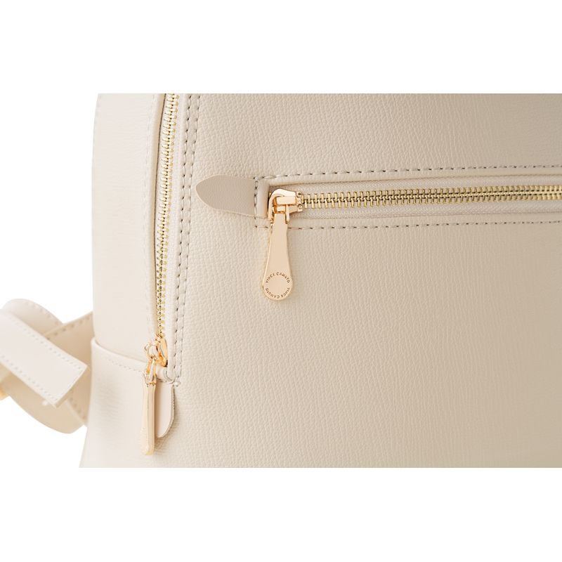 Fashion, accesorii si bijuterii - Femei - Accesorii femei - Genti si rucsacuri femei - Rucsac Lucky Bees, piele, 15 x 32 x 28 cm, crem, 946VNC1297 - Infinity.ro