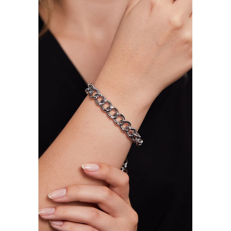 Fashion, accesorii si bijuterii - Femei - Bijuterii femei - Bratari femei - Brățară metal Heliophilia, metal, argintiu, 410ELK1726 - Infinity.ro