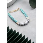 Fashion, accesorii si bijuterii - Femei - Bijuterii femei - Bratari femei - Brățară Heliophilia, alamă, verde/alb, 911VRN1124 - Infinity.ro