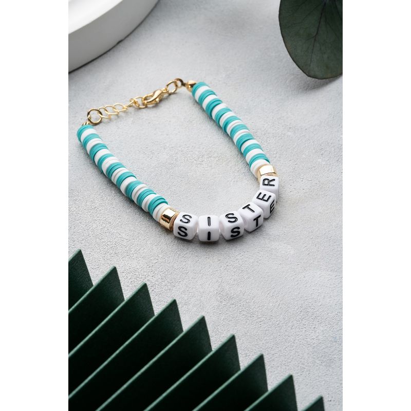 Fashion, accesorii si bijuterii - Femei - Bijuterii femei - Bratari femei - Brățară Heliophilia, alamă, verde/alb, 911VRN1124 - Infinity.ro