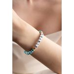 Fashion, accesorii si bijuterii - Femei - Bijuterii femei - Bratari femei - Brățară Heliophilia, alamă, verde/alb, 911VRN1124 - Infinity.ro