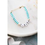 Fashion, accesorii si bijuterii - Femei - Bijuterii femei - Bratari femei - Brățară Heliophilia, alamă, verde/alb, 911VRN1124 - Infinity.ro