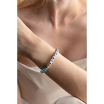 Fashion, accesorii si bijuterii - Femei - Bijuterii femei - Bratari femei - Brățară Heliophilia, alamă, verde/alb, 911VRN1124 - Infinity.ro