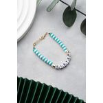 Fashion, accesorii si bijuterii - Femei - Bijuterii femei - Bratari femei - Brățară Heliophilia, alamă, verde/alb, 911VRN1124 - Infinity.ro
