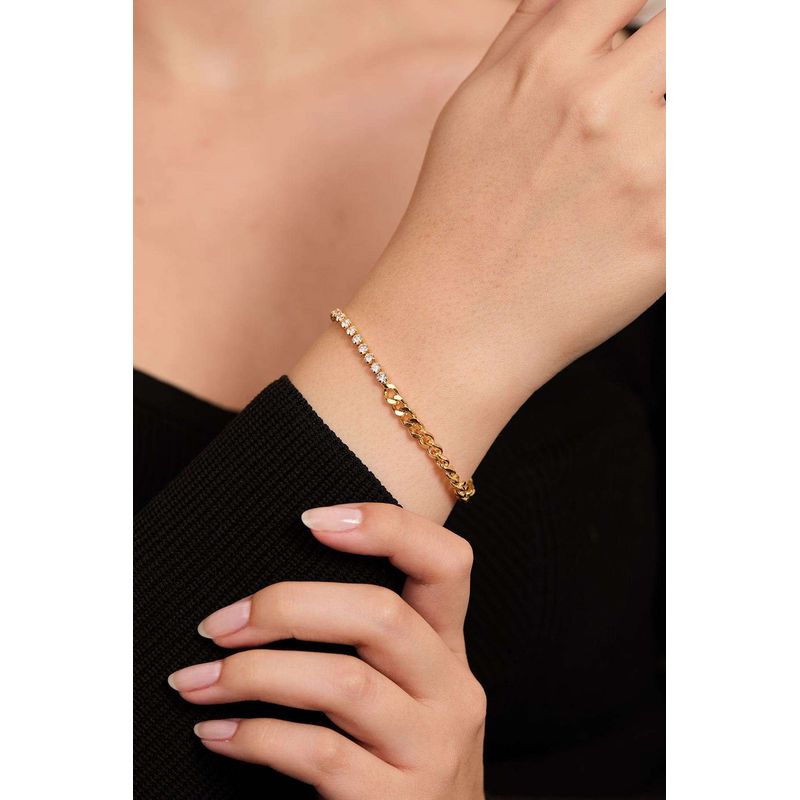Fashion, accesorii si bijuterii - Femei - Bijuterii femei - Bratari femei - Brățară metal Heliophilia, metal, auriu, 410ELK1776 - Infinity.ro