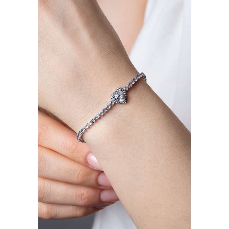 Fashion, accesorii si bijuterii - Femei - Bijuterii femei - Bratari femei - Brățară metal Heliophilia, metal, alb, 410ELK1800 - Infinity.ro