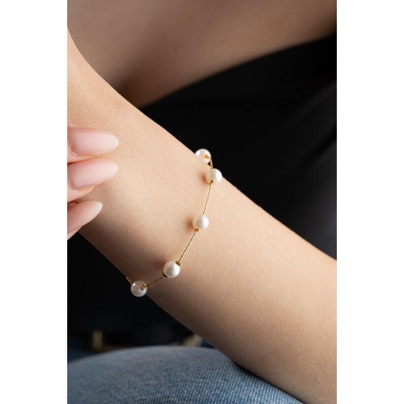 Fashion, accesorii si bijuterii - Femei - Bijuterii femei - Bratari femei - Brățară Heliophilia, alamă, auriu/alb, 911VRN1141 - Infinity.ro