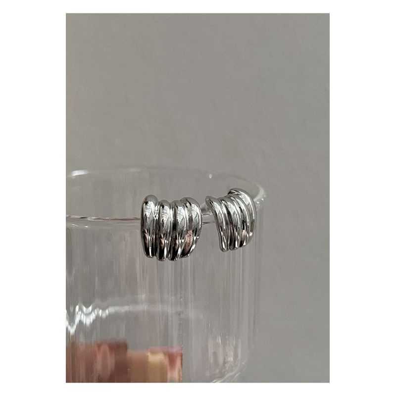 Fashion, accesorii si bijuterii - Femei - Bijuterii femei - Cercei femei - Cercei Heliophilia, alamă, argintiu, 600KNS1181 - Infinity.ro