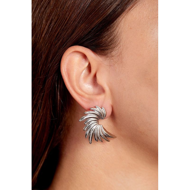 Fashion, accesorii si bijuterii - Femei - Bijuterii femei - Cercei femei - Cercel metal Heliophilia, metal, argintiu, 410ELK1760 - Infinity.ro