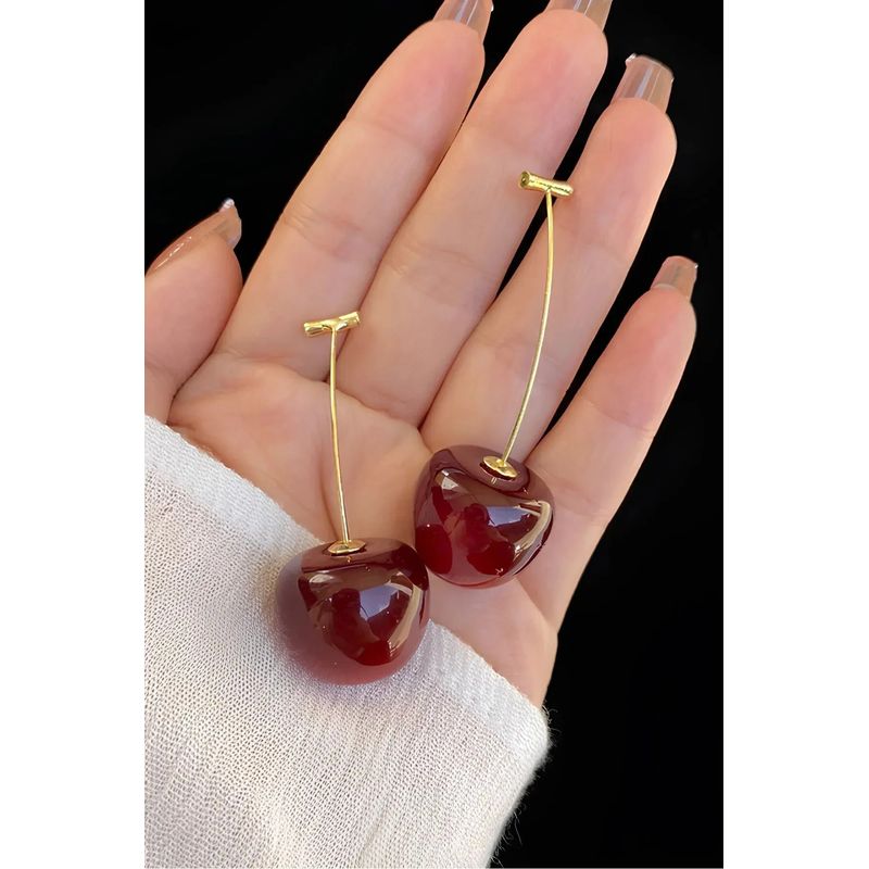 Fashion, accesorii si bijuterii - Femei - Bijuterii femei - Cercei femei - Cercei Heliophilia, alamă, roșu, 511AUR1488 - Infinity.ro
