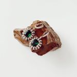 Fashion, accesorii si bijuterii - Femei - Bijuterii femei - Cercei femei - Cercei oțel Heliophilia, oțel inoxidabil, smarald/auriu, 426OPL1282 - Infinity.ro