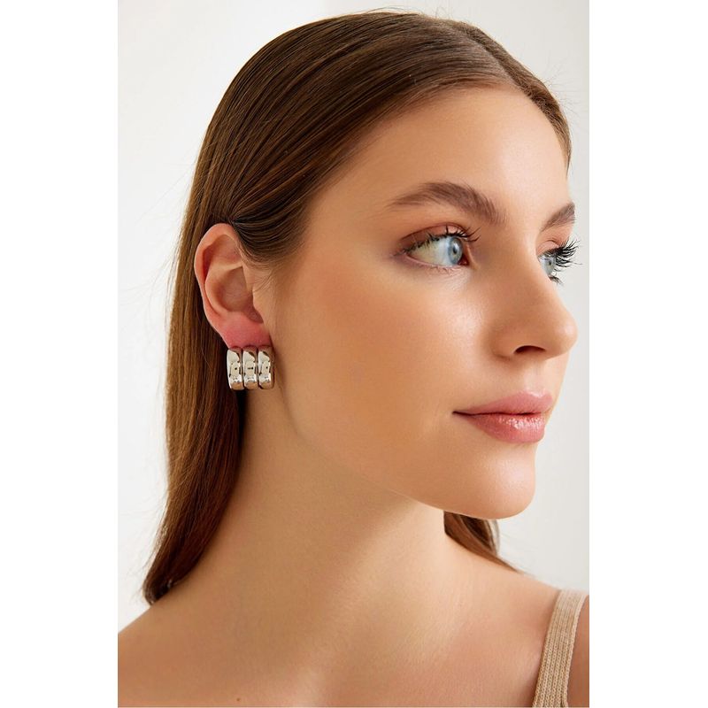 Fashion, accesorii si bijuterii - Femei - Bijuterii femei - Cercei femei - Cercei Heliophilia, alamă, argintiu, 511AUR1427 - Infinity.ro