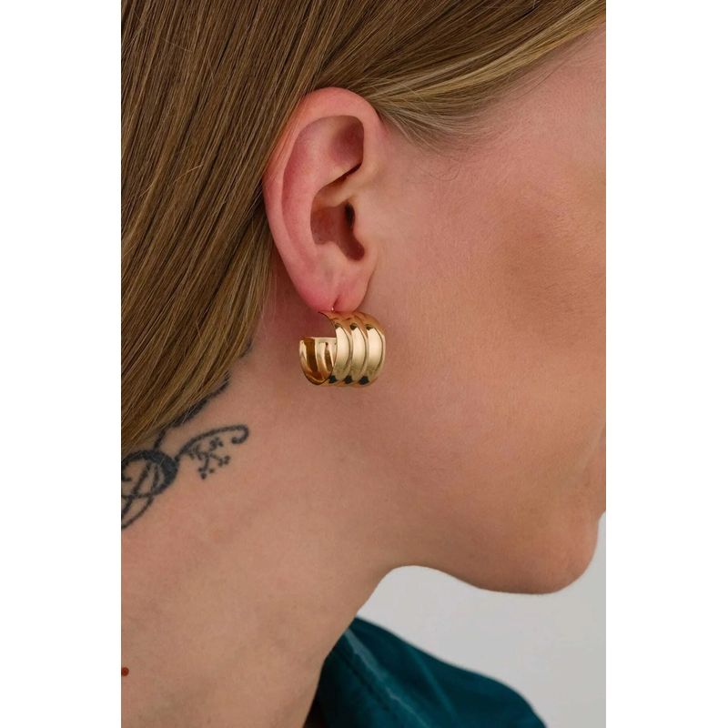 Fashion, accesorii si bijuterii - Femei - Bijuterii femei - Cercei femei - Cercei Heliophilia, alamă, auriu, 511AUR1428 - Infinity.ro
