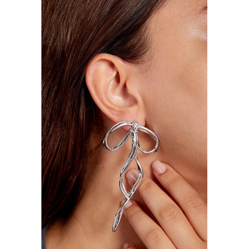 Fashion, accesorii si bijuterii - Femei - Bijuterii femei - Cercei femei - Cercel metal Heliophilia, metal, argintiu, 410ELK1753 - Infinity.ro
