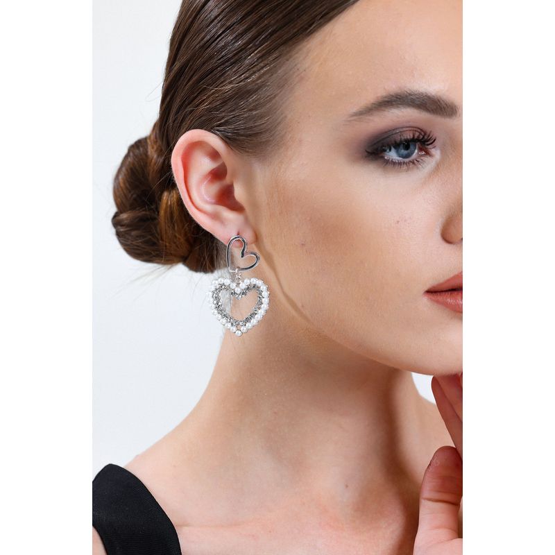Fashion, accesorii si bijuterii - Femei - Bijuterii femei - Cercei femei - Cercei Heliophilia, alamă, argintiu, 511AUR1110 - Infinity.ro