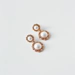 Fashion, accesorii si bijuterii - Femei - Bijuterii femei - Cercei femei - Cercei oțel Heliophilia, oțel inoxidabil, auriu/alb, 426OPL1353 - Infinity.ro