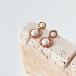 Fashion, accesorii si bijuterii - Femei - Bijuterii femei - Cercei femei - Cercei oțel Heliophilia, oțel inoxidabil, auriu/alb, 426OPL1353 - Infinity.ro